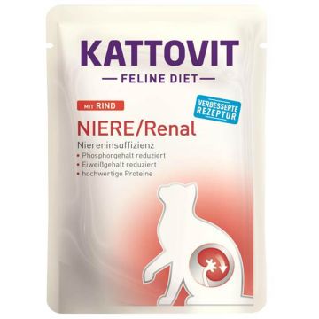 Kattovit Pouch Niere/Renal mit Rind 85g