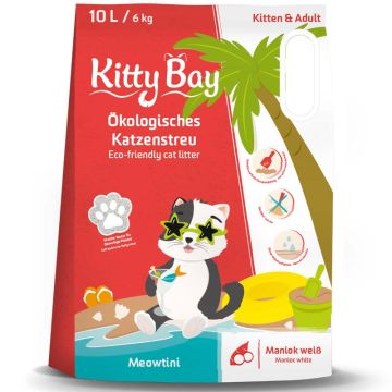 Kitty Bay Katzenstreu Meowtini - Maniok weiß 10 Liter