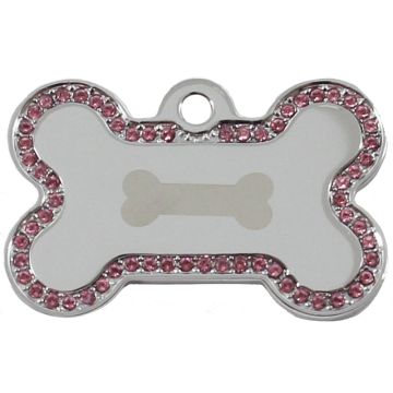 Knochen Groß Chrom Steine Pink Motiv Knochen