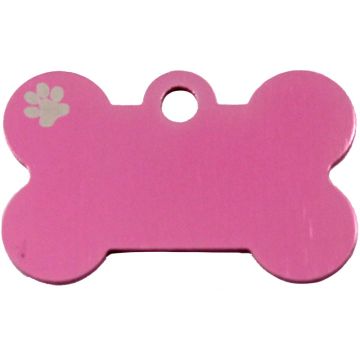 Knochen Klein Pink pastell mit Motiv Pfote