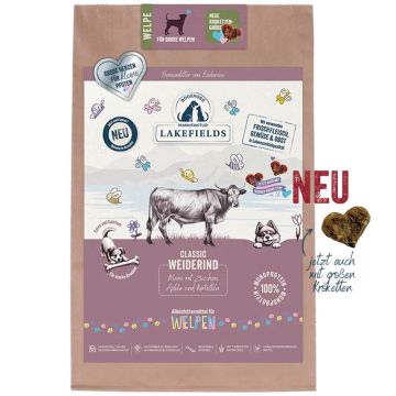 Lakefields Trockenfleisch-Menü Große Welpen Rind