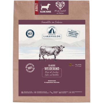 Lakefields Trockenfleisch-Menü kleine Hunde Rind 1 kg