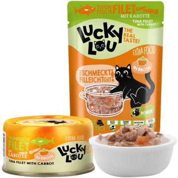 Lucky Lou Extrafood Thunfisch mit Karotte in Broth