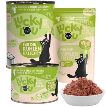 Lucky Lou Lifestage Kitten Geflügel + Rind