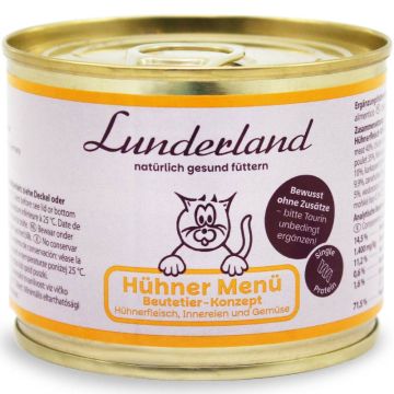 Lunderland Katze Hühner Menü 200g