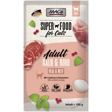 Macs Cat Pouch Kalb + Rind 100g