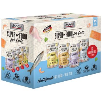 Macs Cat Pouch Multipack mit Fisch 12 x 100g