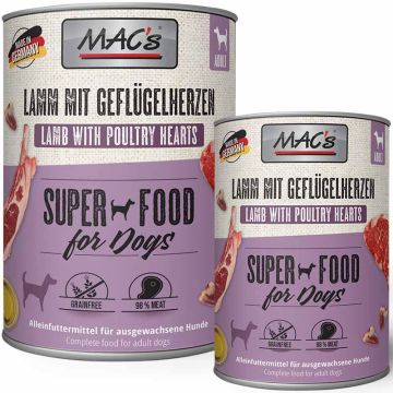 Macs Dog Lamm mit Geflügelherzen