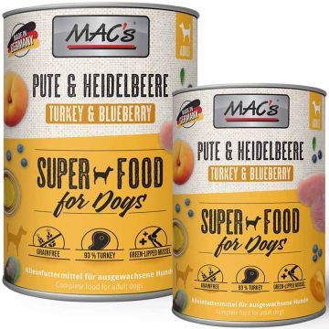 Macs Dog Pute und Heidelbeeren