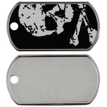 Military Groß Schwarz/Weiß Skull Horizontal