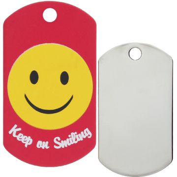 Military Groß Rot Smiley Vertikal