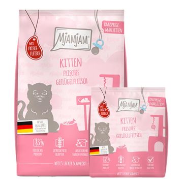 Mjamjam Knusprige Mahlzeiten KITTEN Frisches Geflügel