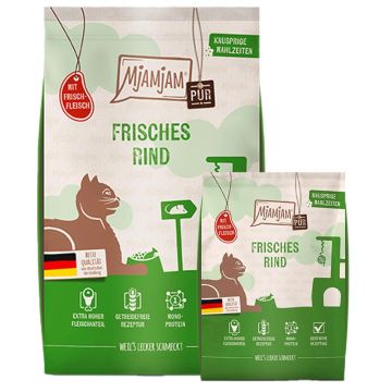 Mjamjam Knusprige Mahlzeiten PUR Frisches Rind