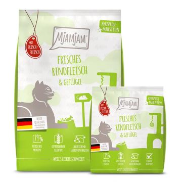 Mjamjam Knusprige Mahlzeiten Frisches Rind+Geflügel