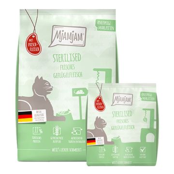 Mjamjam Knusprige Mahlzeiten STERILISED Frisches Geflügel