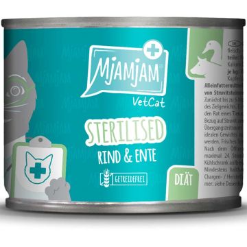 MjAMjAM VetCat - Diät - Sterilised - Rind + Ente 200g