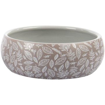 Petlando Keramiknapf Leaf, taupe