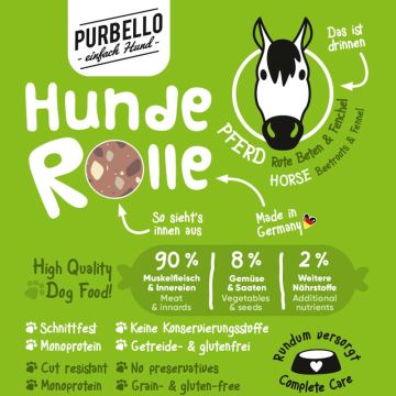 Purbello HundeRolle Pferd mit Roter Beete und Fenchel