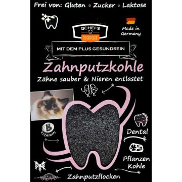 QCHEFS Zahnputzkohle Katze, 70g