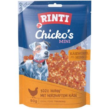 Rinti Snack Chickos MINI Käsewürfel mit Huhn 80g