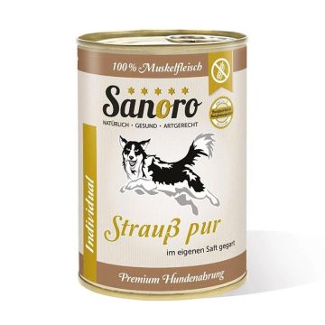 Sanoro Pures Muskelfleisch Strauß pur 400g