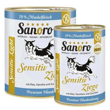Sanoro Sensitiv Light Ziege mit Bio-Reis und Bio-Karotten