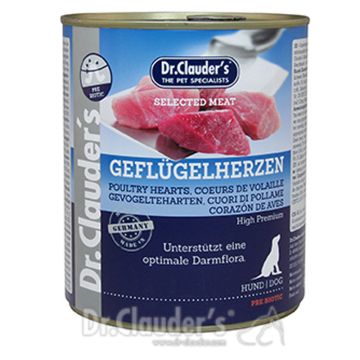 Dr. Clauders Selected Meat Prebiotics Geflügelherzen 800g