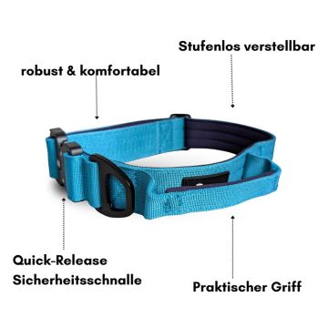 Woofed Nylon Tactical, Halsband, Griff, arctic sky