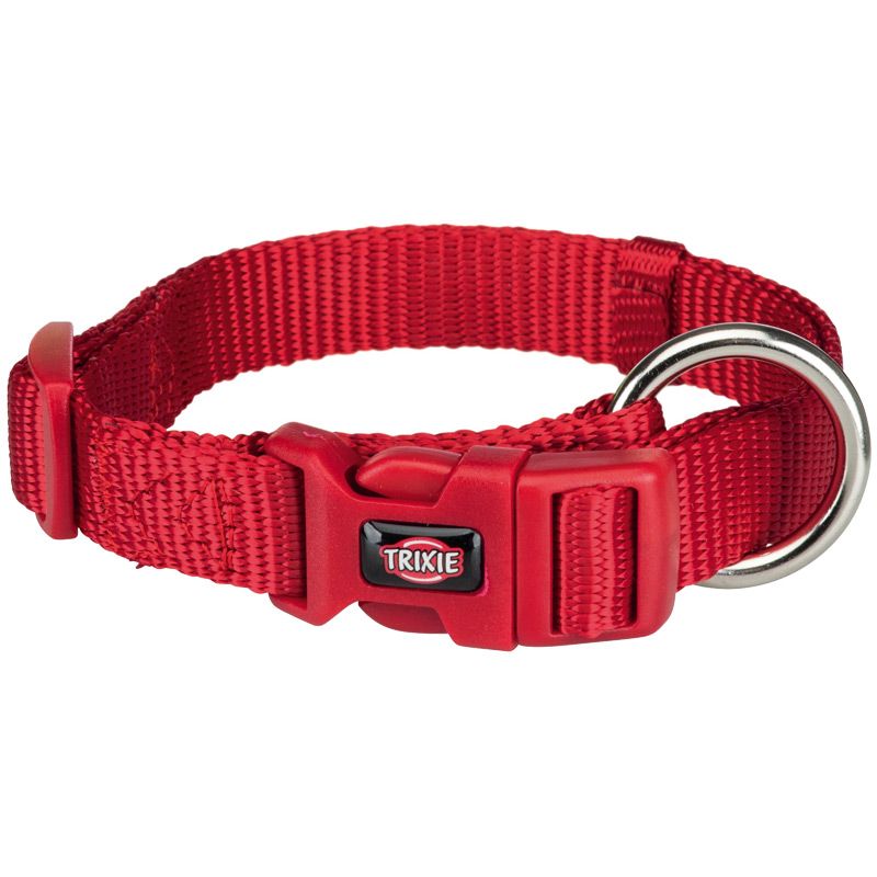 Premium Halsband, S-M: 30-45 cm/15 mm, rot