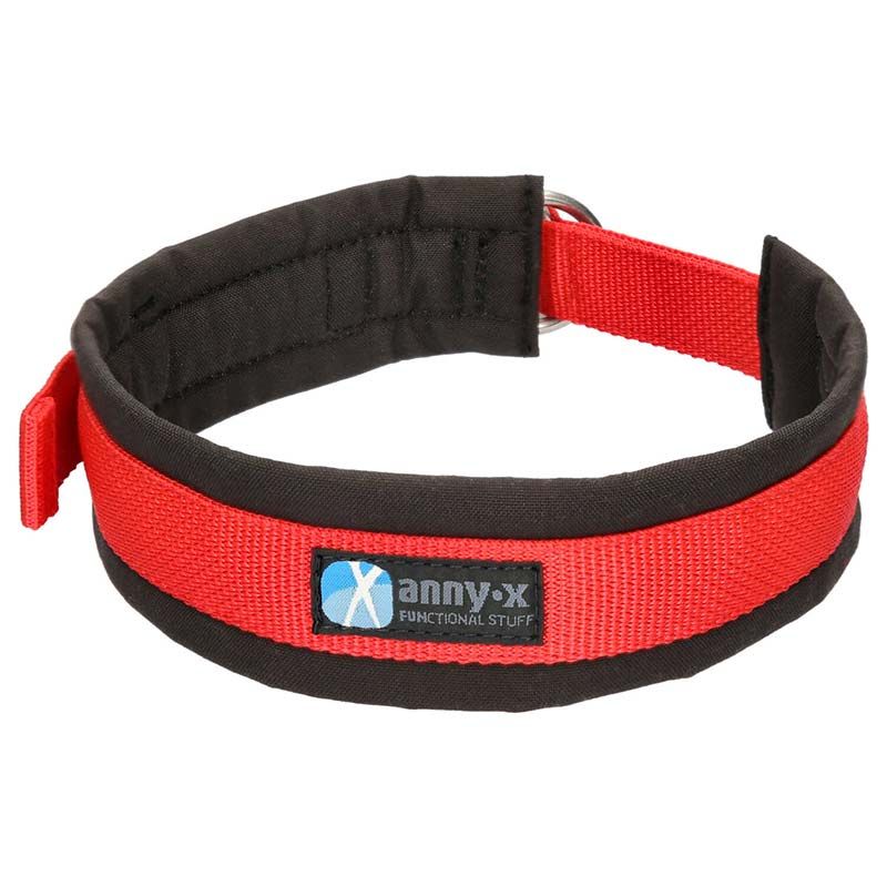 Anny-x Zugstopphalsband Fun, Gr.2: 27-33cm, schwarz/rot