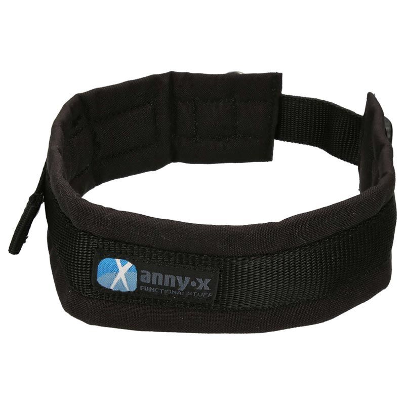 Anny-x Zugstopphalsband Fun, Gr.2: 27-33cm, schwarz/schwarz