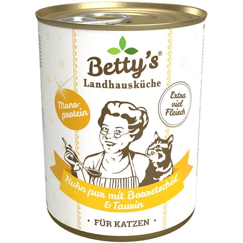 Betty's Landhausküche Dose Huhn PUR + Borretschöl 400g