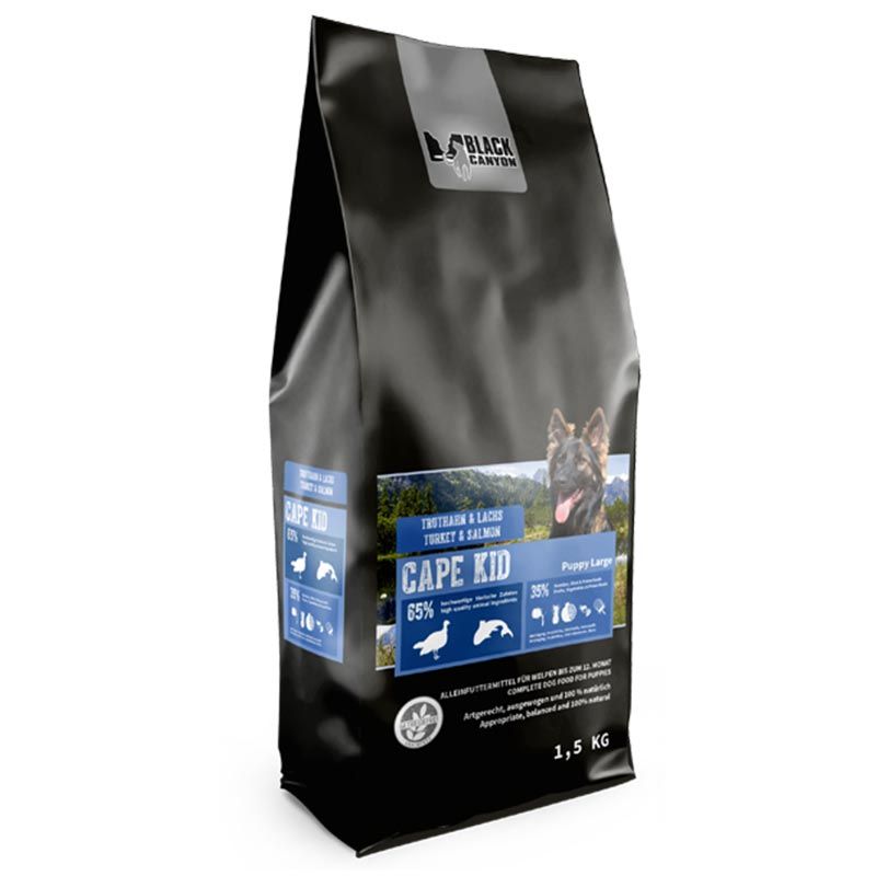 Black Canyon Cape Kid Puppy Large Truthahn und Lachs 1,5kg