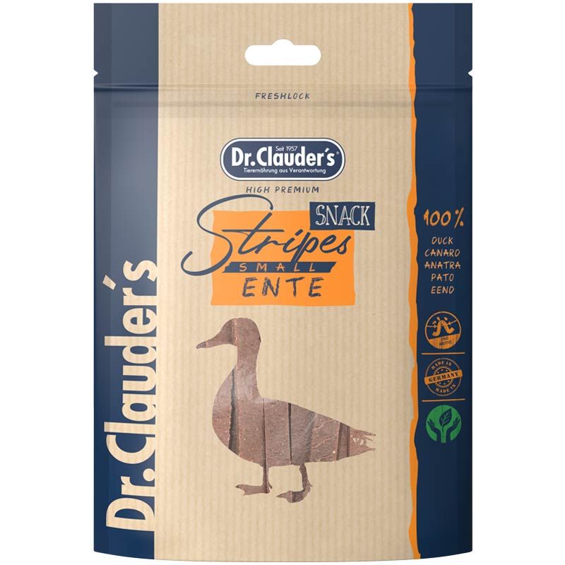 Dr. Clauders Stripes Snack Small Ente 80g