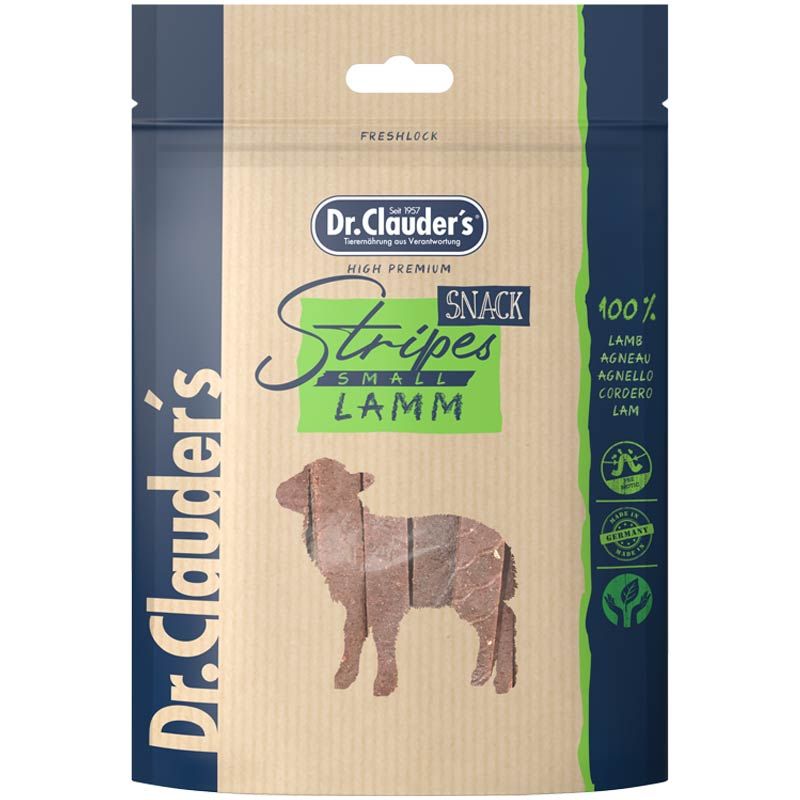 Dr. Clauders Stripes Snack Small Lamm 80g