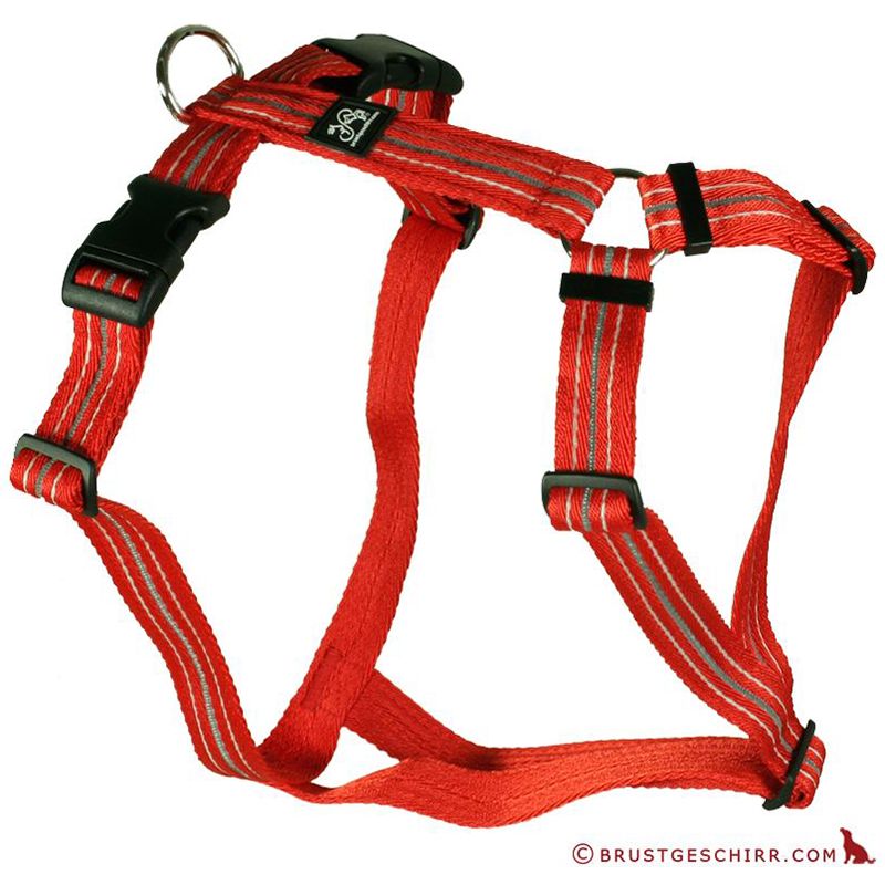 Feltmann Kreuzgeschirr 25mm/75-100cm REFLEX rot