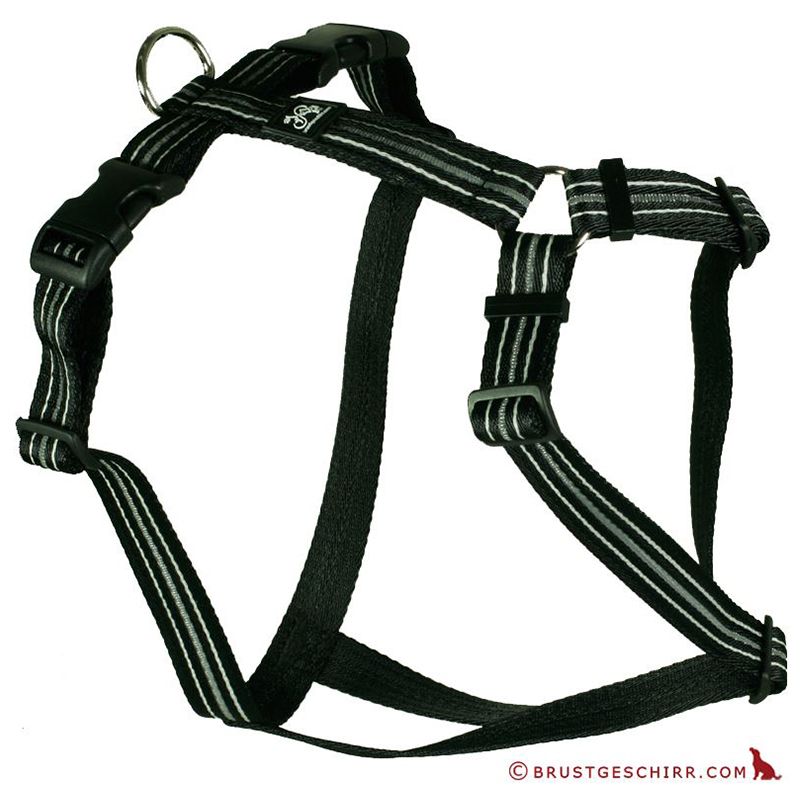 Feltmann Kreuzgeschirr 15mm/40-60cm REFLEX schwarz