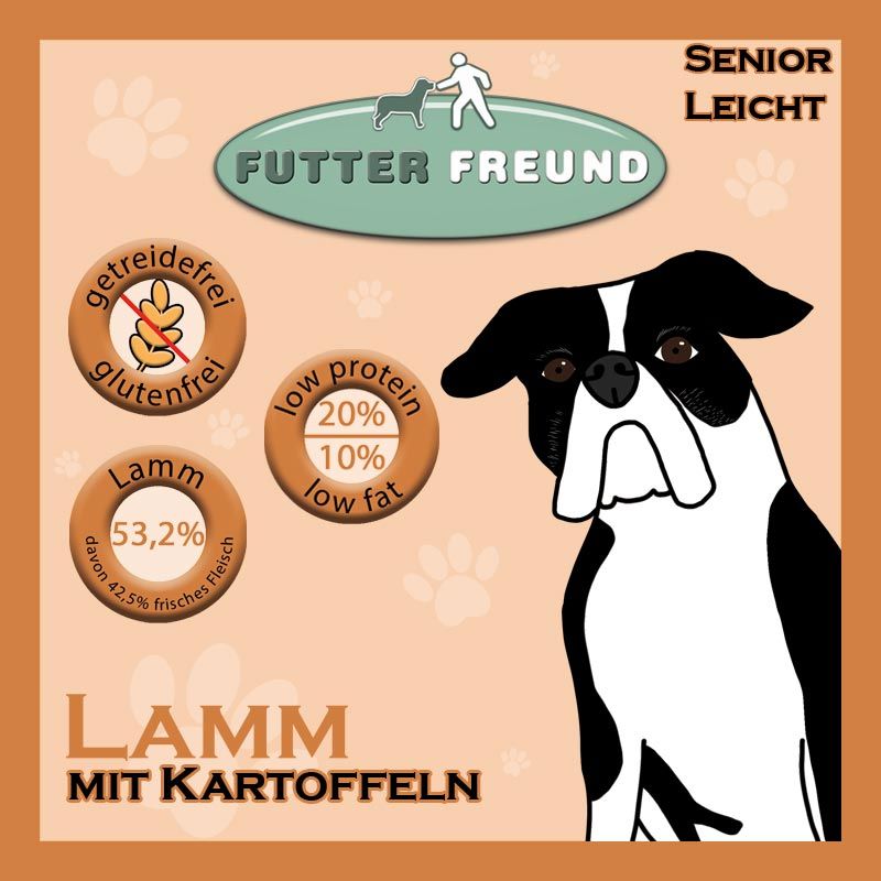 Futterfreund Trockenfutter Lamm Senior/Leicht 100g Probe