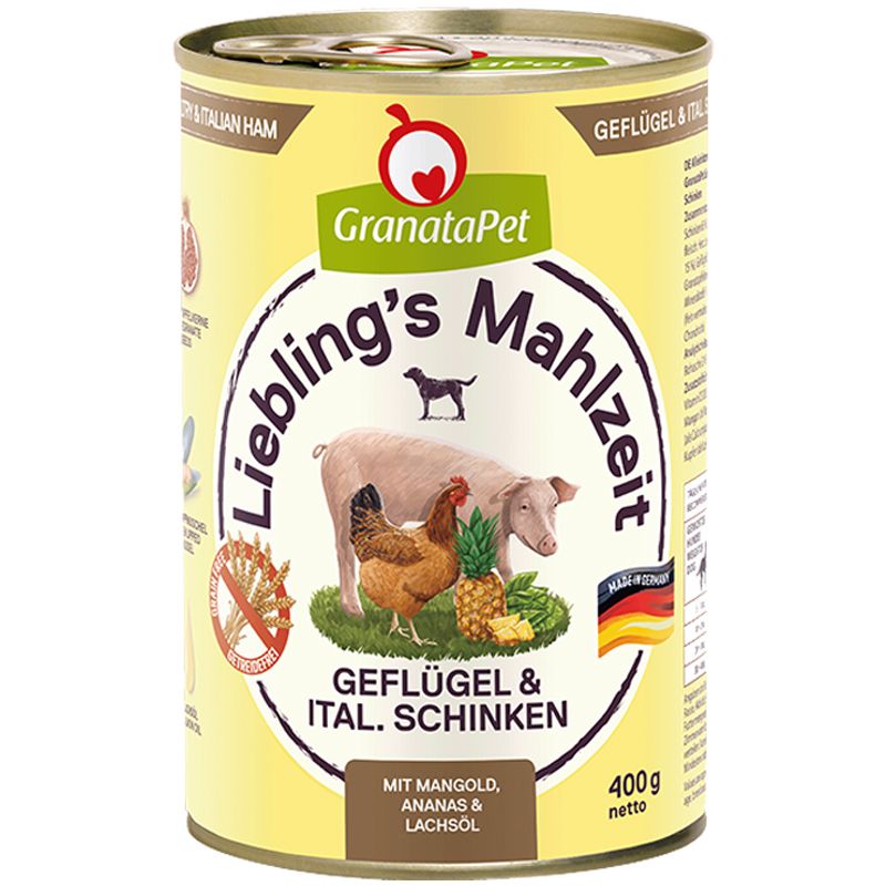 Granatapet Lieblingsmahlzeit Geflügel und Schinken 400g