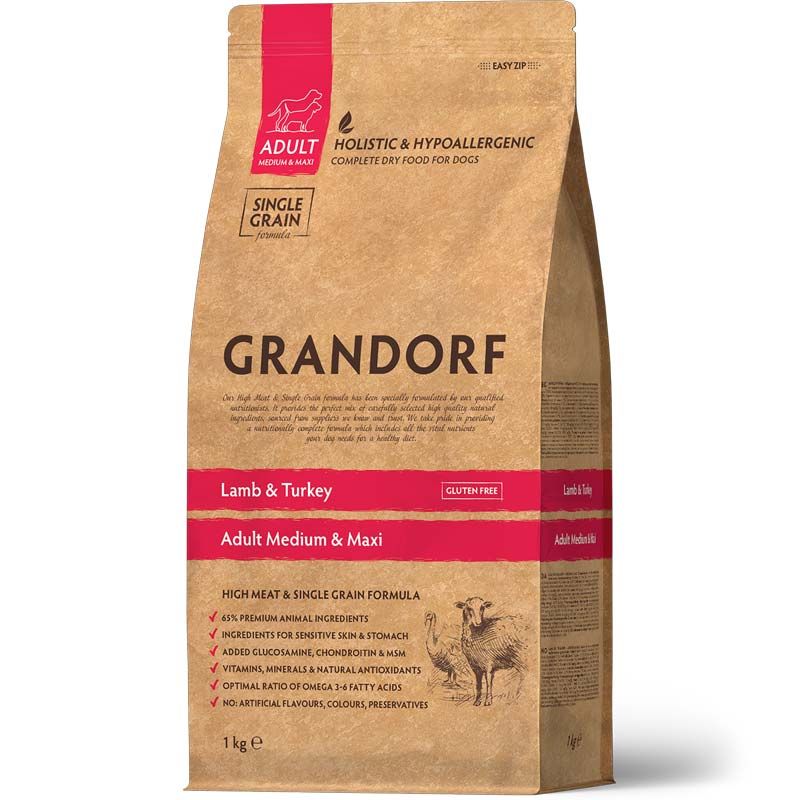 Grandorf Adult Medium-Maxi Lamm und Pute 1 kg