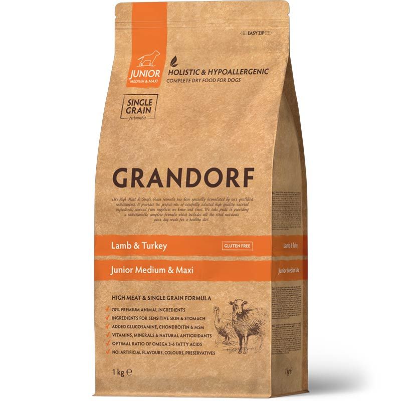 Grandorf Junior Medium-Maxi Lamm und Pute 1 kg