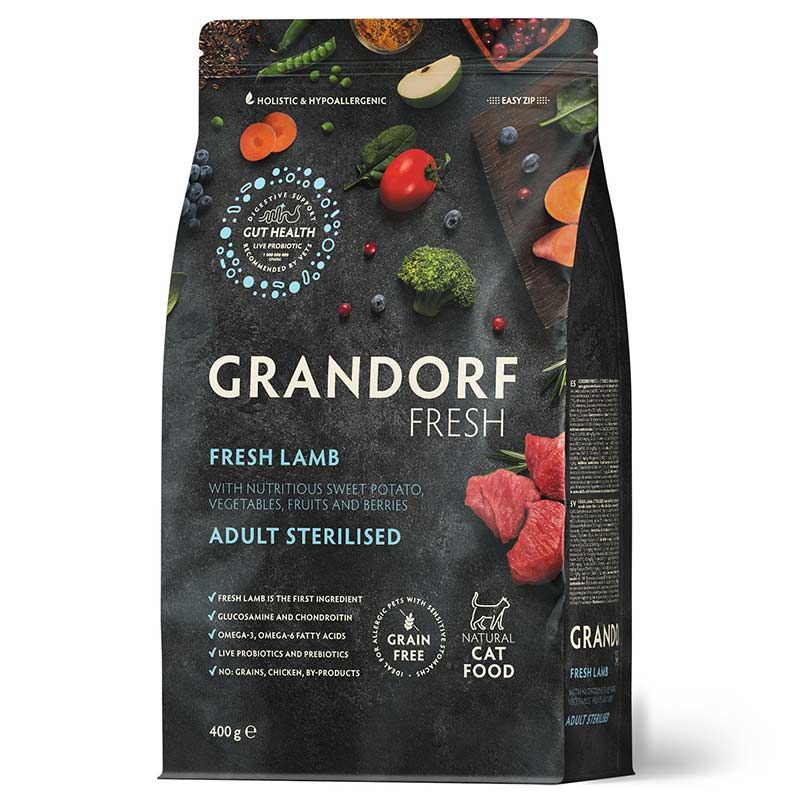 Grandorf Katze Fresh Sterilized Frisches Lamm 400g