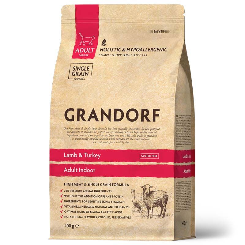 Grandorf Katze Indoor Lamm und Pute 400g