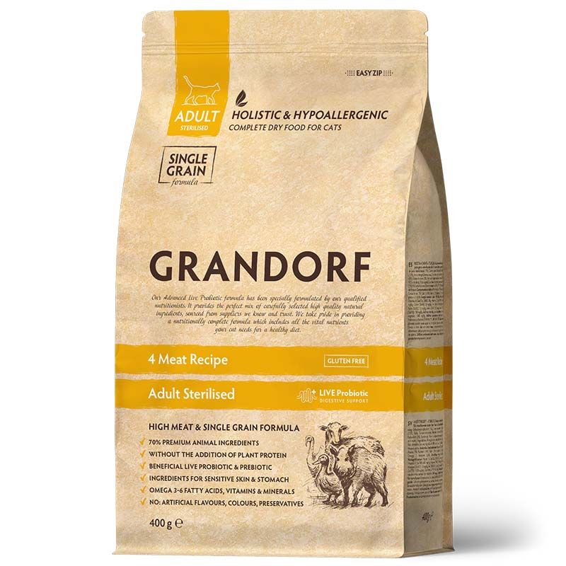 Grandorf Katze Sterilized 4 Meat 400g