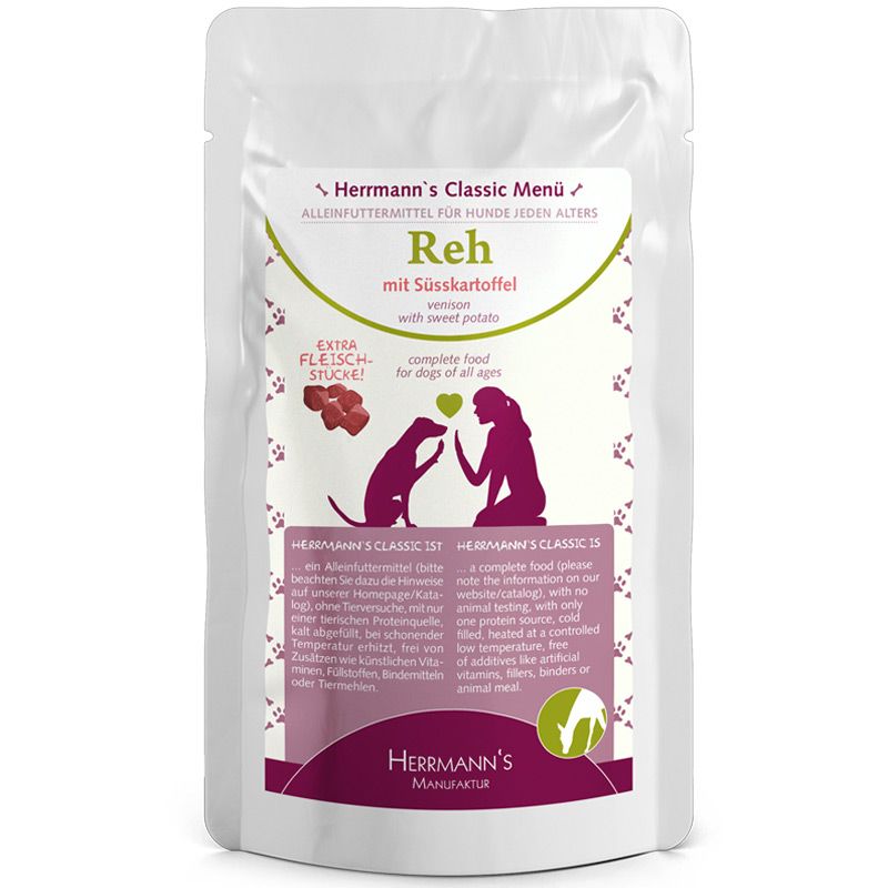 Herrmanns Standbeutel Reh mit Süßkartoffeln 130g