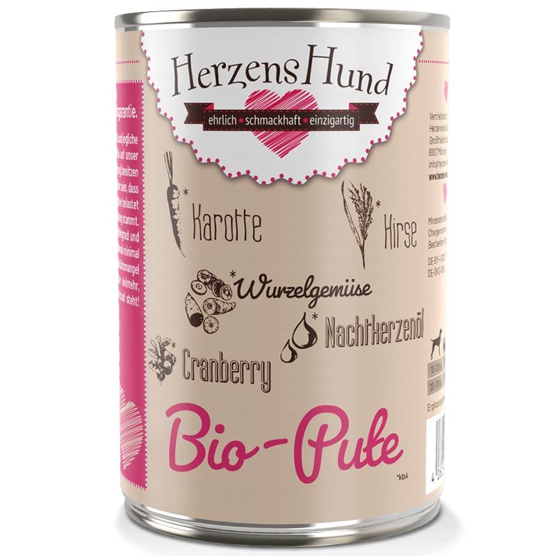 HerzensHund Bio-Pute mit Bio-Gemüse 400g