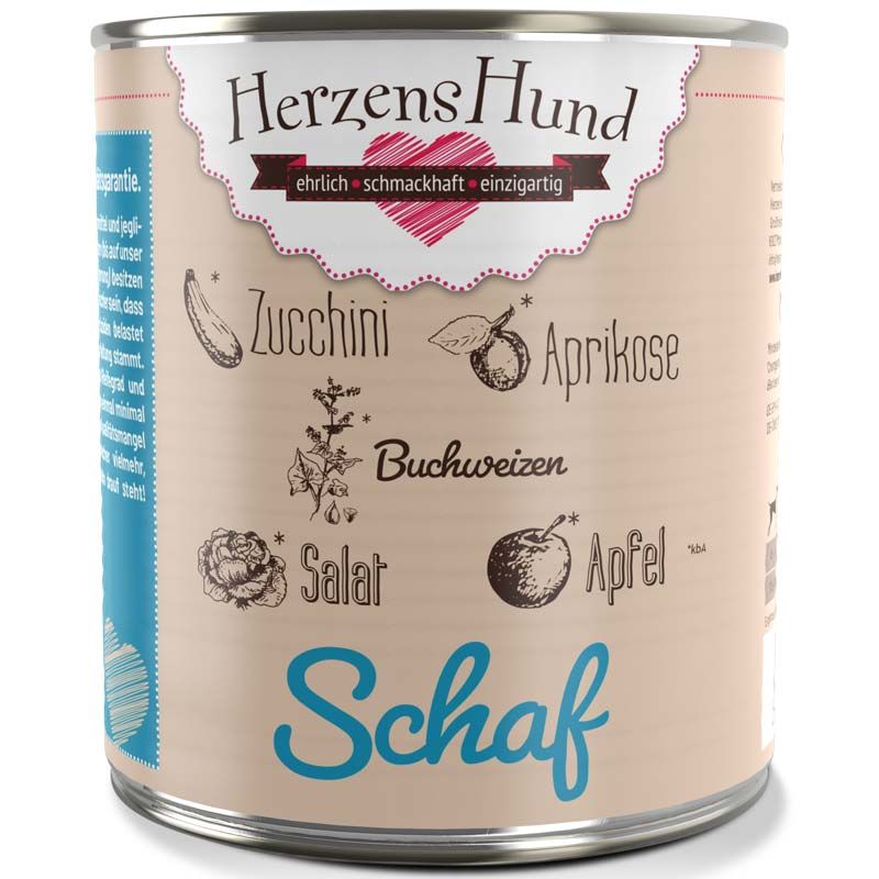 HerzensHund Schaf mit Bio-Gemüse 800g