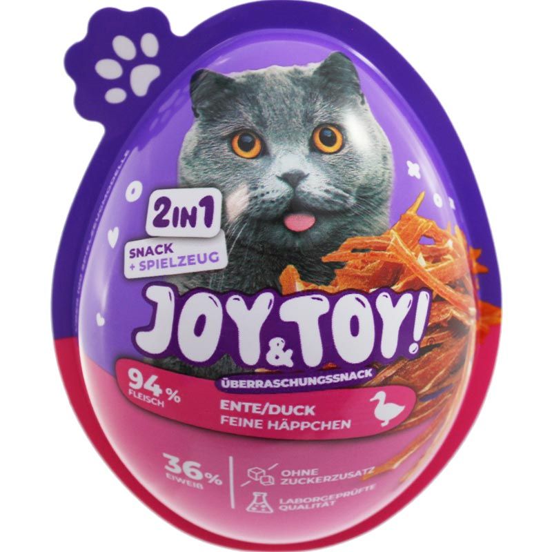 JOY + TOY Überraschungsei für Katzen, Ente