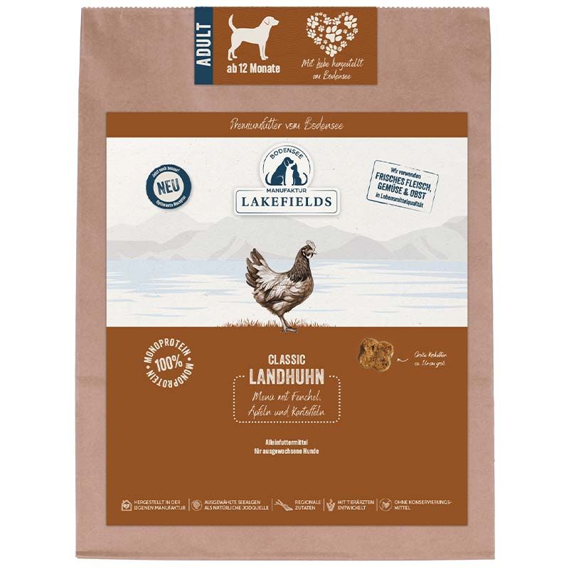 Lakefields Trockenfleisch-Menü Huhn 1 kg