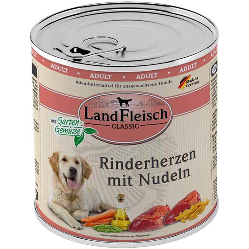 Landfleisch pur Rinderherzen mit Nudeln 800g